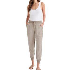 Splendid Twill Pull On Joggers Beige Tan Size L